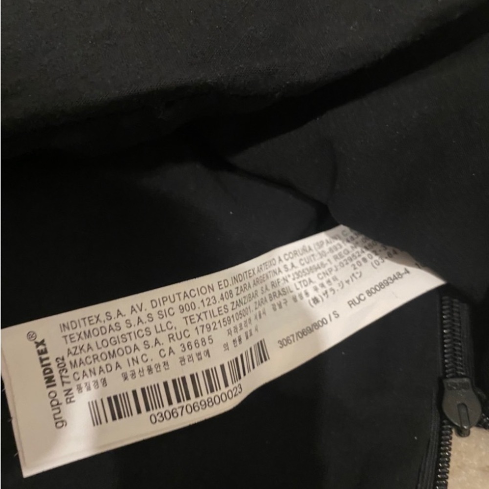 NWT Zara One Shoulder Black Linen Blend Asymmetric Crop Top - Picture 5 of 6